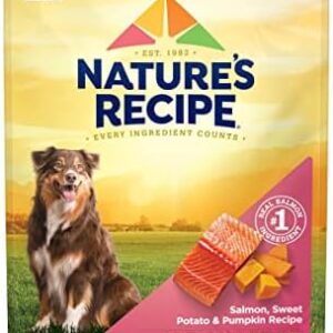Nature′s Recipe Dry Dog Food, Grain Free Salmon, Sweet Potato & Pumpkin Recipe, 24 lb. Bag