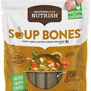 Rachael Ray Nutrish Soup Bones Dog Treats, Chicken & Veggies Flavor, 11 Bones