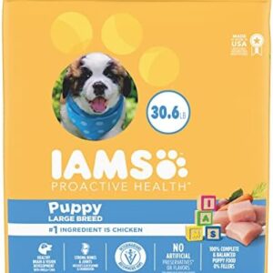 IAMS Smart Puppy Large Breed Dry Dog Food with Real Chicken, 30.6 lb. Bag