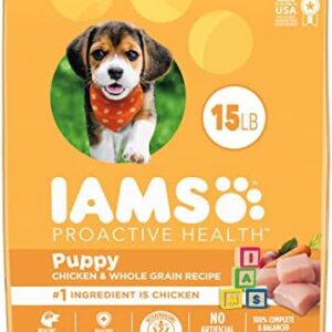 IAMS Smart Puppy Dry Dog Food with Real Chicken, 15 lb. Bag