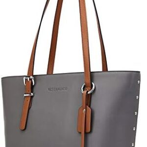 WESTBRONCO Purses For Women Vegan Leather Purses and Handbags Large Ladies Tote Shoulder Bag