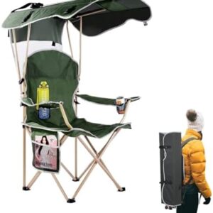 VTOY(50”Hx36”W Lawn Chairs,Camping Chair with Canopy Foldabl…