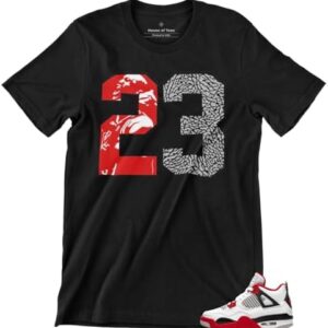 T Shirt to Match Jordan Black Red White 1 2 3 4 5 6 7 8 9 10 11 12 13 Men’s Graphic Tee