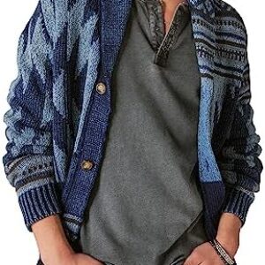 Lucky Brand Men’s Southwestern Print Shawl Cardigan