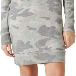 Lucky Brand Cloud Jersey Crew Dress Green Camo MD (US 8-10)
