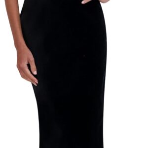 BCBGMAXAZRIA Women’s Sweetheart Neck Velvet Bustier Midi Cocktail Dress