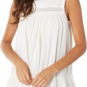 Lucky Brand Embroidered Tiered Mini Dress