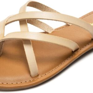 Luffymomo Women’s Elastic Strap Flat Sandals Casual Summer Open Toe Sandal