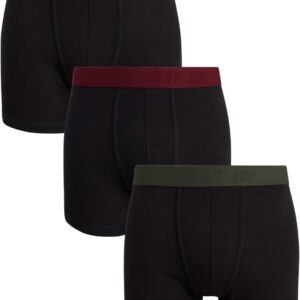 Lucky Brand Men’s Super Soft Boxer Briefs (3 Pack), Size Large, All Black