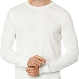 Lucky Brand Men’s Garment Dye Thermal Crew Shirt, Bright White, XX-Large