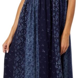 Lucky Brand Indigo Tie Front Maxi Dress