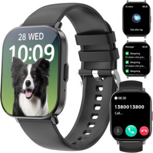 Smart Watch(Answer/Make Calls), 2.01āSmart Watches for Women Men 110+ Sports Modes Fitness Tracker with Blood Pressure/Heart Rate/Sleep Monitor, IP68 Waterproof Activity Tracker for Android and iPhone