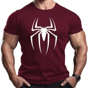 Spider – Mens Bodybuilding T-Shirts Gym Training Top Fashion Workout Tee Muscle Short Sleeve