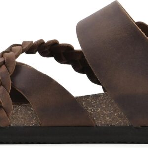 WHITE MOUNTAIN Women’s Hazy Signature Comfort Molded Braided Strappy Footbed Sandal