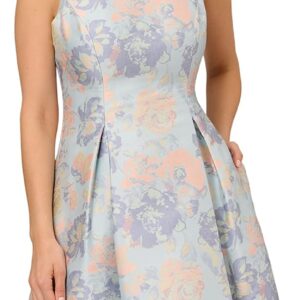 Adrianna Papell Women’s Pearl Trim Jacquard Dress