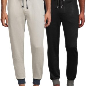 Lucky Brand Men’s Pajama Pants – French Terry Jogger Sweatpants (2 Pack)