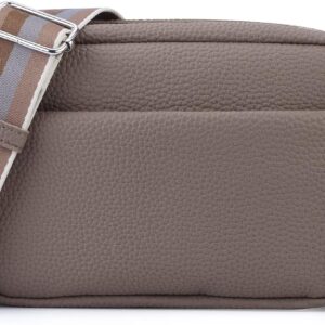 Small Crossbody Bag with Wide Guitar Strap Camera Purse Shoulder Handbag Satchel
