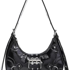 Verdusa Women’s Studded PU Leather Clutch Shoulder Tote Handbag Adjustable Strap Boho Bags