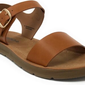 Soda PLENTY ~ Women’s Strappy Ankle Wrap Buckle Fashion Flat Sandals