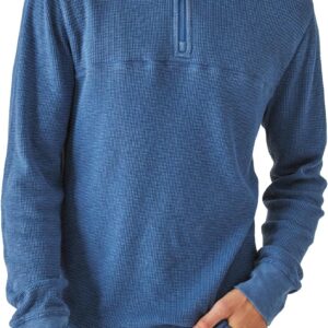 Lucky Brand Men’s Garment Dye Thermal Mock Half Zip