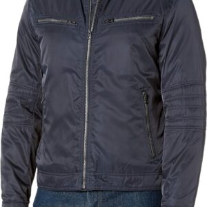 Lucky Brand mens Spafford Moto Hipster Insulated Jacket, Navy, X-Large US