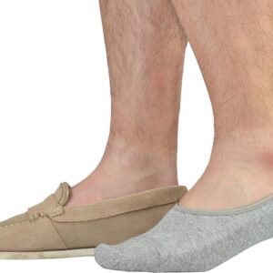 JORMATT Genuine Mens No Show Socks, Loafer Sneakers Low Cut Cotton Socks With Non Slip Grips