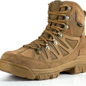 FREE SOLDIER Men’s Waterproof Tactical Hiking Boots Military Work Boots Combat Boots