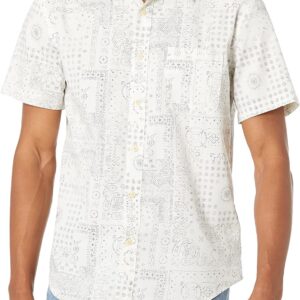 Lucky Brand Men’s Short Sleeve Button Up One Pocket San Gabriel Shirt