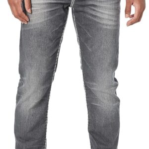 True Religion Men’s Rocco Double Raised Super T Flap Skinny Jean