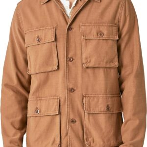 Lucky Brand Men’s Slub Twill Military Jacket