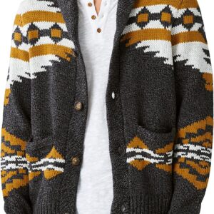 Lucky Brand Men’s Legacy Print Shawl Cardigan