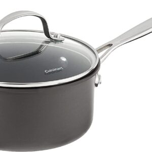 Cuisinart Chef’s Classic Nonstick Hard-Anodized 1.5-Quart Saucepan with Lid, Black