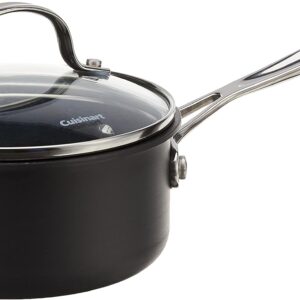 Cuisinart 1-Quart Saucepan, Chef’s Classic Nonstick Hard Anodized Saucepan w/Cover, 619-14