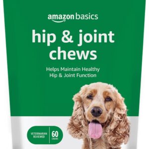 Amazon Basics Dog Hip & Joint Supplement Chews, 60 Count (Previously Solimo)