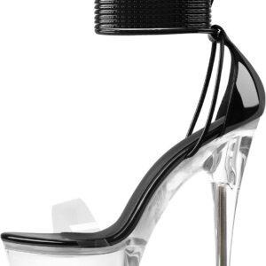 MissHeel Clear Platform Sexy Heels Lace-up