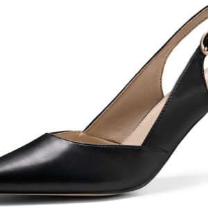 Women’s Slingback Kitten Heels Closed Pointed Toe Backless Wedding Party Dress Pumps Shoes