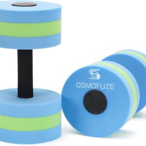 OSMOFUZE Aquatic Exercise Dumbbells – Set of 2 for Water Aerobics Fitness and Pool Exercises