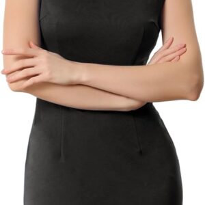Allegra K Sleeveless Sheath Dress for Women’s 2024 Boat Neck Teacher Casual Office Dresses