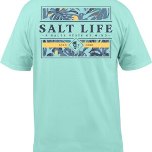 Salt Life Men’s Standard Skull and Poles Short Sleeve Pocket Crew Neck Tee