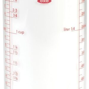 OXO Good Grips 2 Cup Adjustable Measuring Cup, Clear/Black
