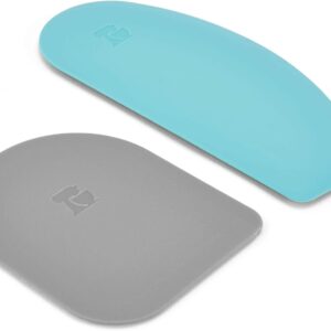 KitchenAid Gourmet Bowl Scraper, Set of 2, Aqua Sky/Sorm Grey