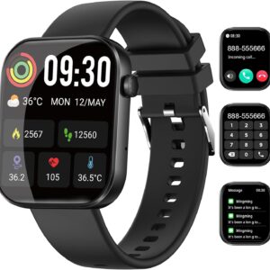 Smart Watch(Answer/Make Call),1.90″ HD Smart Watches for Men Women, Activity Trackers and Smartwatches for Android ios, SpO2/Heart Rate Monitor/Sleep Monitor/Calorie Step Counter/IP68 waterproof,2024