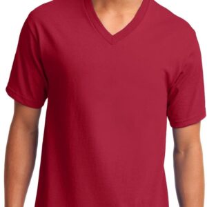 Port & Company Men’s 54 oz 100% Cotton V Neck T Shirt