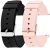 2 Pcs Silicone Watch Bands, Quick-Release Waterproof Soft Watch Straps with Silver or Gold Stainless Steel Buckle Compatible with Smart Watch Sport Watch Wrist Straps