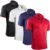 Albert Morris Mens Striped Short Sleeve Polo Shirts 4 Pack