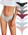 FINETOO 7 Pack Womens Thongs Underwear Cotton Breathable Low Rise Hipster Panties Sexy S-XL