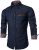 COOFANDY Men’s Casual Dress Shirt Button Down Shirts Long-Sleeve Denim Work Shirt