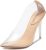 Cape Robbin Glass Doll Clear Stiletto High Heels for Women, Slip On Sexy Shoes with Pointed Toe