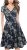 oxiuly Women’s Casual Dresses Criss-Cross V-Neck Floral Flare Midi Summer Dress OX233