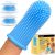 Dog Toothbrush, 360º Dog Tooth Brushing Kit, Cat Toothbrush, Dog Teeth Cleaning, Dog Finger Toothbrush, Dog Tooth Brush for Small & Large Pets, Dog Toothpaste Not Included – Blue 2-Pack